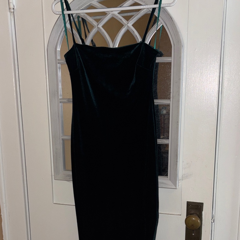 Velvet Slip Dress with Spaghetti Straps